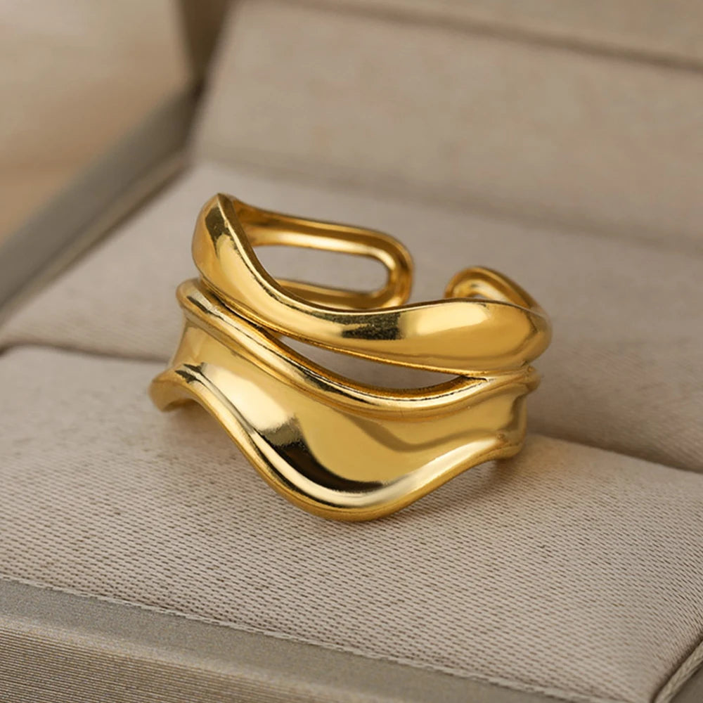  Hollow Wide Open Ring Female  