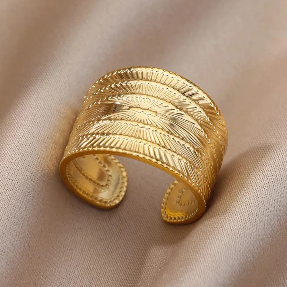  Hollow Wide Open Ring Female  
