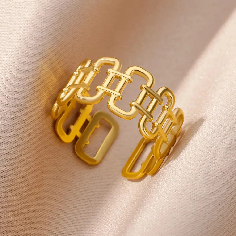  Hollow Wide Open Ring Female  