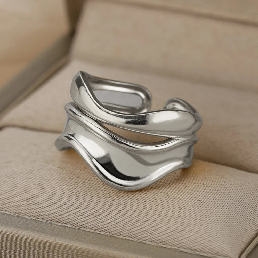  Hollow Wide Open Ring Female  