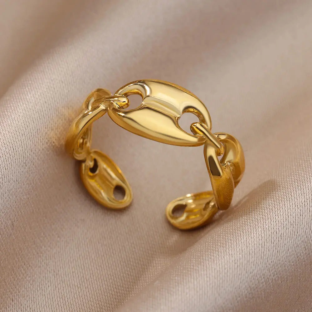  Hollow Wide Open Ring Female  
