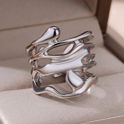  Hollow Wide Open Ring Female  