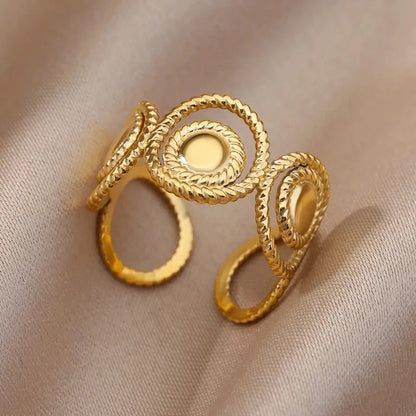  Hollow Wide Open Ring Female  