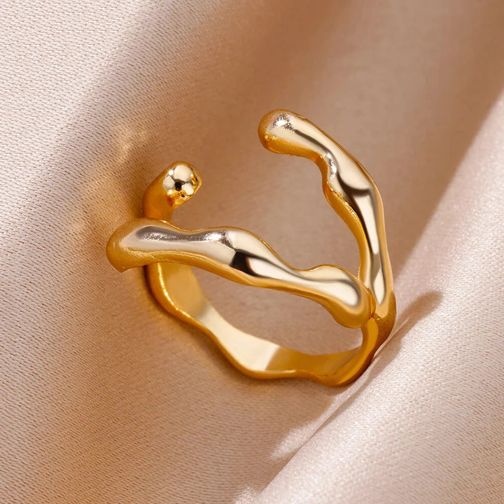  Hollow Wide Open Ring Female  