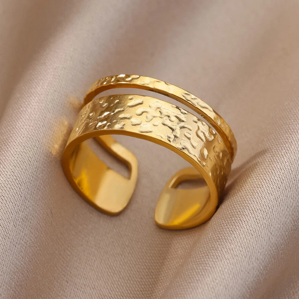  Hollow Wide Open Ring Female  