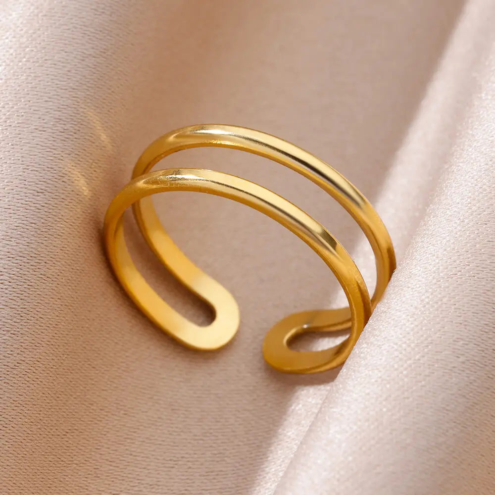  Hollow Wide Open Ring Female  