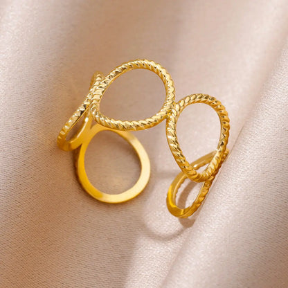  Hollow Wide Open Ring Female  