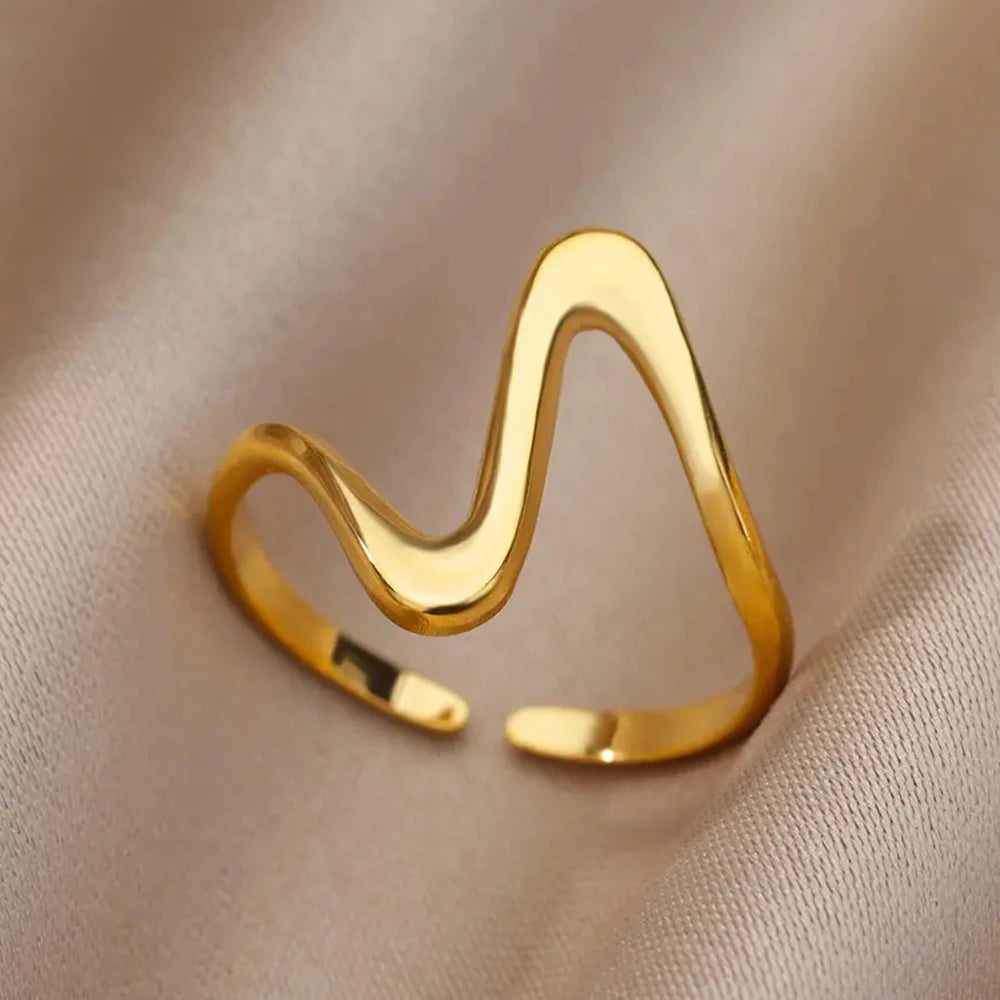  Hollow Wide Open Ring Female  