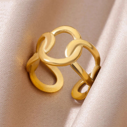  Hollow Wide Open Ring Female  